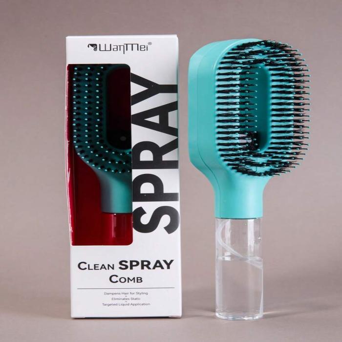 2 In 1 Spray Hair Brush [Aqua Blue]