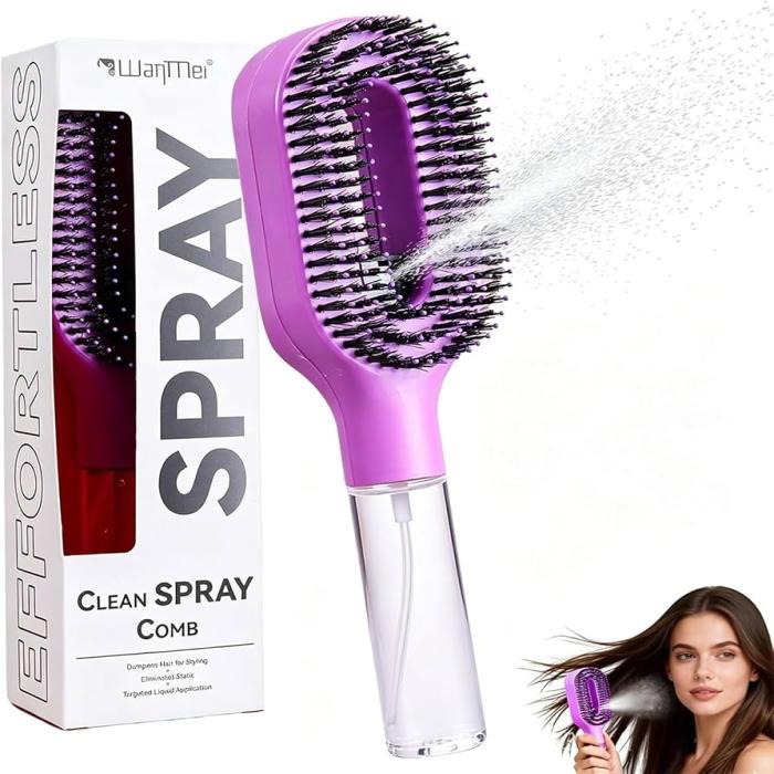 2 In 1 Spray Hair Brush [Purple]